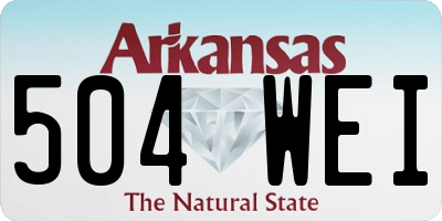 AR license plate 504WEI