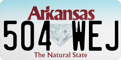 AR license plate 504WEJ