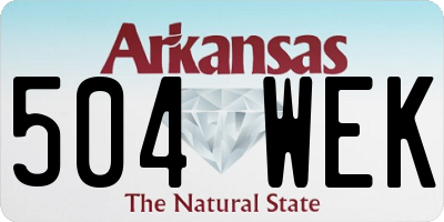 AR license plate 504WEK