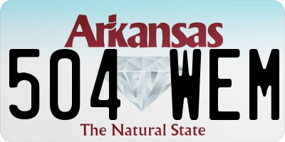 AR license plate 504WEM