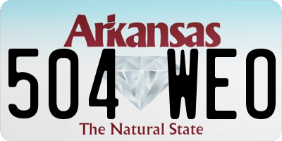 AR license plate 504WEO