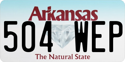 AR license plate 504WEP