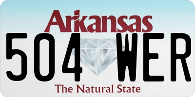 AR license plate 504WER