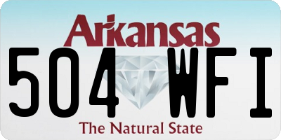 AR license plate 504WFI