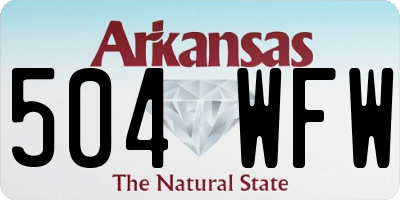 AR license plate 504WFW