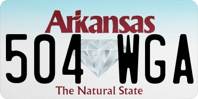 AR license plate 504WGA