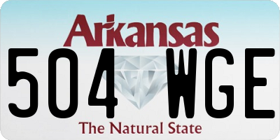 AR license plate 504WGE