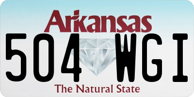 AR license plate 504WGI