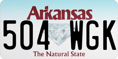 AR license plate 504WGK