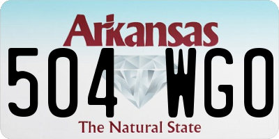 AR license plate 504WGO