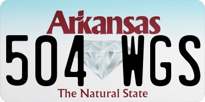 AR license plate 504WGS