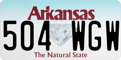 AR license plate 504WGW