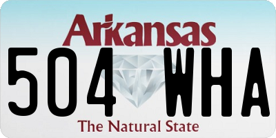 AR license plate 504WHA