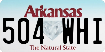 AR license plate 504WHI
