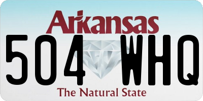 AR license plate 504WHQ