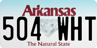 AR license plate 504WHT