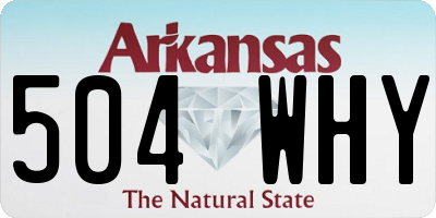 AR license plate 504WHY