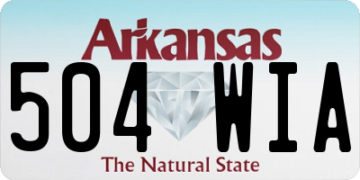 AR license plate 504WIA