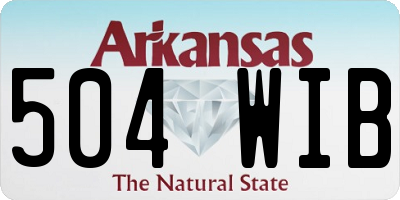 AR license plate 504WIB