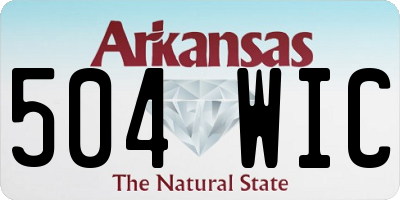 AR license plate 504WIC