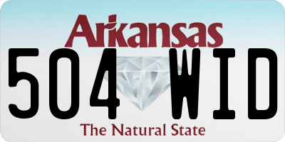 AR license plate 504WID