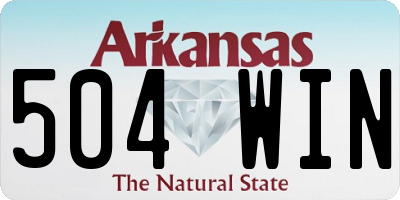 AR license plate 504WIN