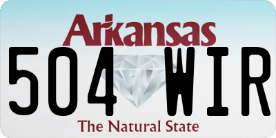 AR license plate 504WIR