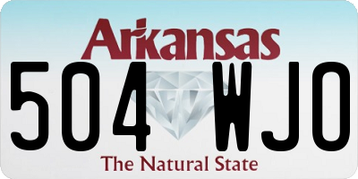AR license plate 504WJO