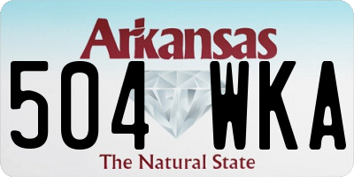 AR license plate 504WKA