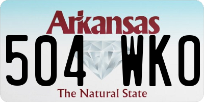 AR license plate 504WKO