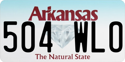 AR license plate 504WLO