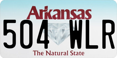 AR license plate 504WLR
