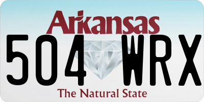 AR license plate 504WRX