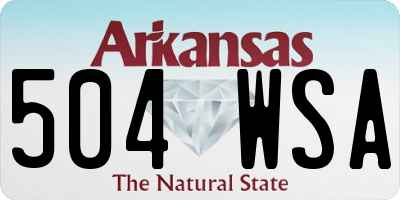 AR license plate 504WSA