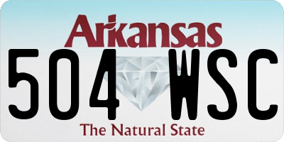 AR license plate 504WSC