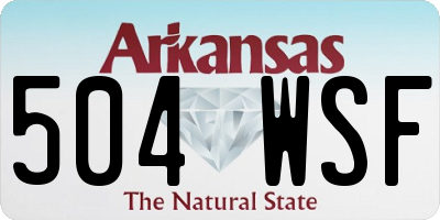 AR license plate 504WSF