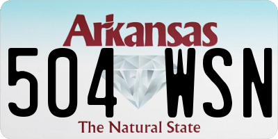AR license plate 504WSN