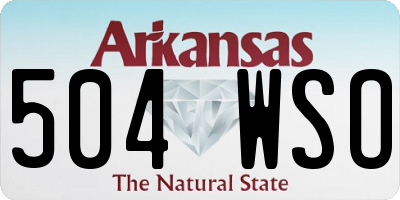 AR license plate 504WSO