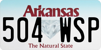 AR license plate 504WSP