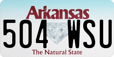 AR license plate 504WSU