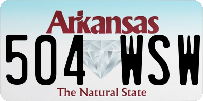 AR license plate 504WSW