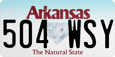 AR license plate 504WSY