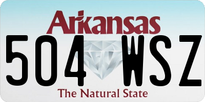 AR license plate 504WSZ