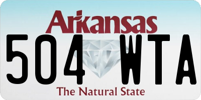 AR license plate 504WTA