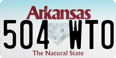 AR license plate 504WTO