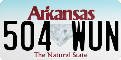 AR license plate 504WUN