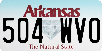 AR license plate 504WVO
