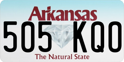 AR license plate 505KQO