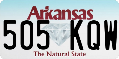 AR license plate 505KQW