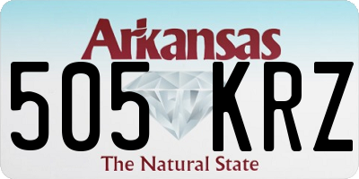 AR license plate 505KRZ